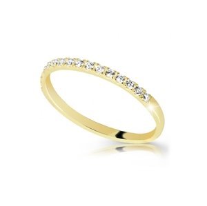 Dámský prsten ze žlutého zlata s čirými zirkony PR0677F + DÁREK ZDARMA