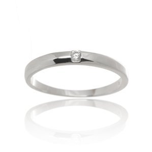 Stříbrný prsten s čirým zirkonem STRP0555F