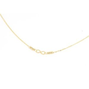 Dámský náhrdelník ze žlutého zlata s nekonečnem ZLNAH161F 42-45 cm + DÁREK ZDARMA