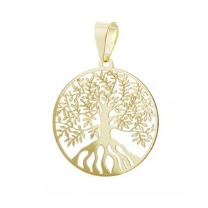 Přívěšek ze žlutého zlata strom života PA2038SFF + DÁREK ZDARMA
