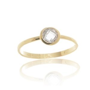 Dámský zlatý prsten se zirkonem PR0588F + DÁREK ZDARMA