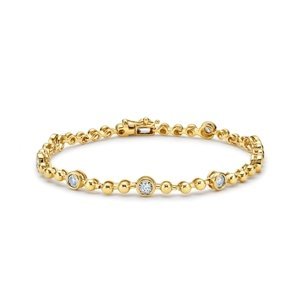 Luxusní zlatý diamantový náramek L'Amour Diamonds KB9570Y + dárek zdarma
