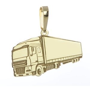 Zlatý přívěšek kamion PA1120ZF + Dárek zdarma