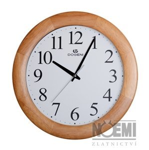 Nástěnné hodiny dřevěné Dogeni WNW006LB + dárek zdarma