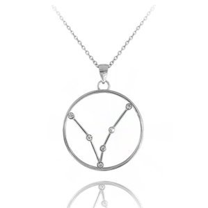 Stříbrný náhrdelník znamení ryby Minet Stars JMAS9503SN45