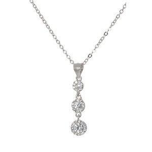 Dámský stříbrný náhrdelník s čirými zirkony 59872F