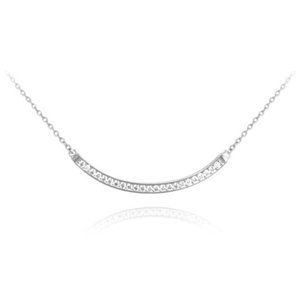 Dámský stříbrný náhrdelník s čirými zirkony JMAN0071SN45