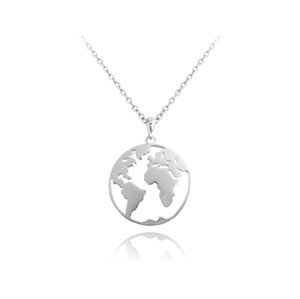 Stříbrný náhrdelník zeměkoule JMAN0061SN45