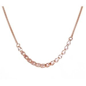 Dámský stříbrný pozlacený náhrdelník 63045F 43 cm