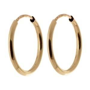 Náušnice kruhy - kroužky ze žlutého zlata 12,5 mm NA0455F