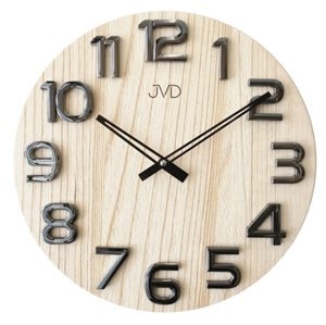 Nástěnné hodiny dřevěné JVD HT97.4 + Dárek zdarma