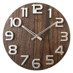 Nástěnné hodiny dřevěné JVD HT97.3 + Dárek zdarma