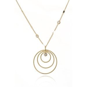 Stříbrný pozlacený náhrdelník 65930F