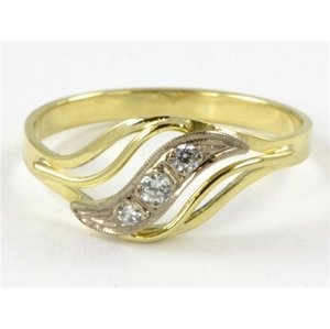 Dámský prsten zlatý se zirkony pr0068 + DÁREK ZDARMA