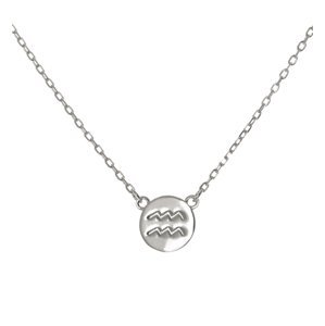 Stříbrný náhrdelník znamení zvěrokruhu vodnář SVLN0165XF300VO