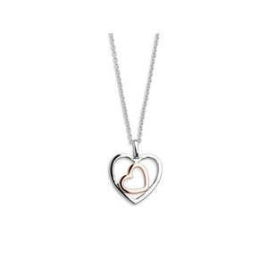 Stříbrný náhrdelník srdce SVLN0155XH2BK42