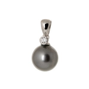 Stříbrný přívěšek s šedou perlou STRZ0709F