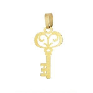 Přívěšek ze žlutého zlata klíč ZZ0778F + dárek zdarma