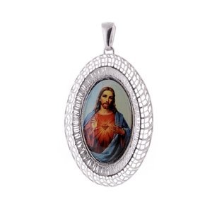 Stříbrný přívěšek medailon Ježíš Kristus STRZ0759F