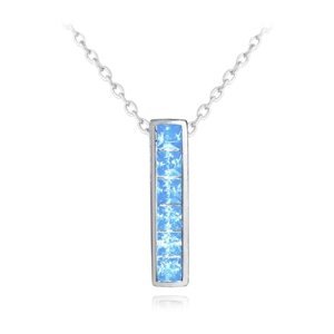 Stříbrný náhrdelník s modrými zirkony JMAN0025AN45