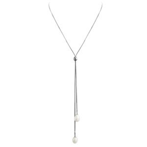 Luxusní dámský stříbrný náhrdelník s perlami JMAS7019WN70 + dárek zdarma
