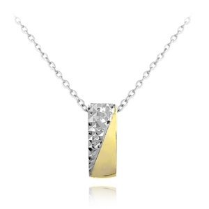 Stříbrný náhrdelník s pozlaceným přívěškem JMAS0119GN45