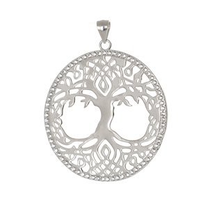 Stříbrný přívěšek strom života s čirými zirkony AGH671 + dárek zdarma