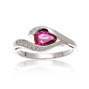 Stříbrný prsten s rubínkem SVLR0010SH8R158