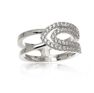 Dámský stříbrný prsten se zirkony SVLR0069XH2BI