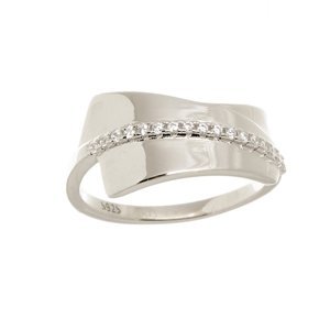 Dámský stříbrný prsten s čirými zirkony STRP0357F