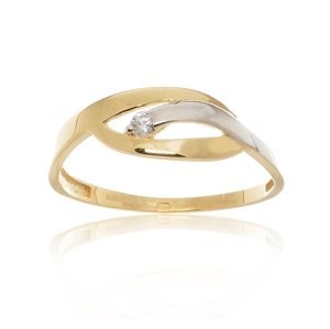 Dámský zlatý prsten se zirkonem PR0408F + DÁREK ZDARMA