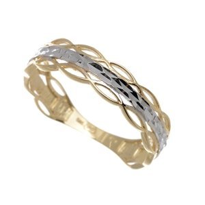 Prsten ze žlutého zlata bez kamínků PR0188F + DÁREK ZDARMA
