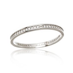 Dámský stříbrný prsten s čirými zikony AGG548