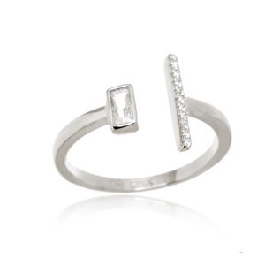 Dámský stříbrný prsten se zirkony STRP0451F