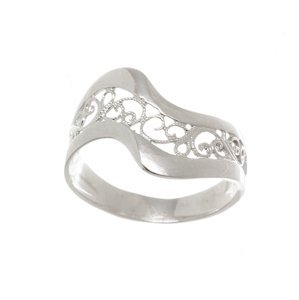 Dámský stříbrný prsten s filigránem STRP0419F