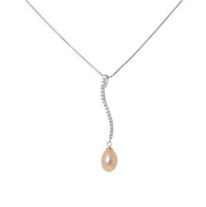 Dámský stříbrný náhrdelník s perlou STNAH106F