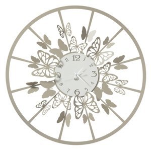 Nástěnné kovové hodiny s motýly ARTI & MESTIERI 0OR3744C163 + DÁREK ZDARMA