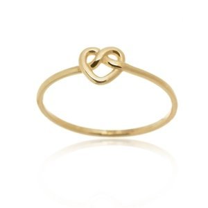 Dámský prsten ze žlutého zlata srdce PR0558F + DÁREK ZDARMA