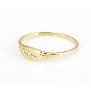Dámský zlatý prsten se zirkony PR0566F + DÁREK ZDARMA
