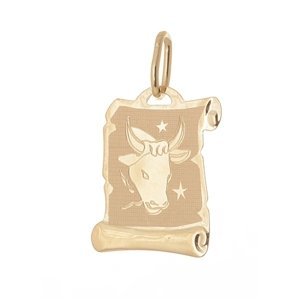 Přívěšek ze žlutého zlata znamení býk ZZ0940F + dárek zdarma