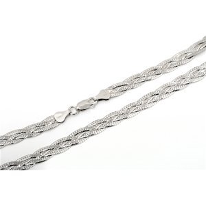 Dámský stříbrný splétaný náhrdelník STNAH0132F 42 cm + Dárek zdarma