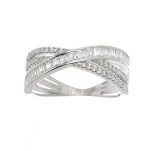 Dámský stříbrný prsten s čirými zirkony AGG518