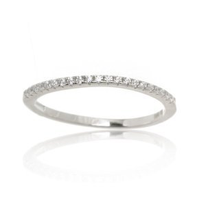 Dámský stříbrný prsten s čirými zirkony AGG271
