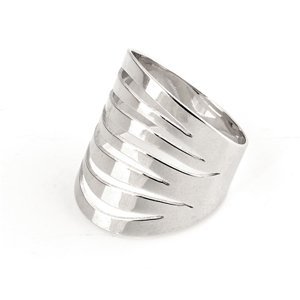 Dámský široký stříbrný prsten STRP0331F