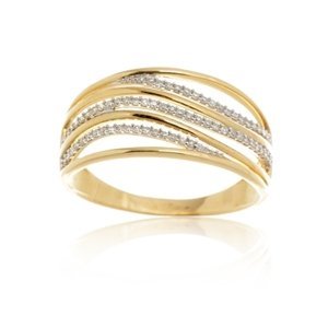 Zlatý prsten s diamanty L'Amour Diamonds JR8876Y + dárek zdarma