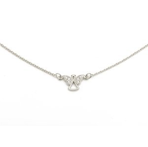 Stříbrný náhrdelník anděl STNAH0141F