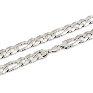 Masivní pánský stříbrný řetěz figaro 60 cm STRR0445F + dárek zdarma