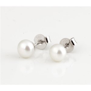 Stříbrné perlové náušnice pecičky STNAU1568F