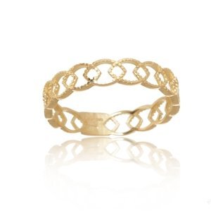 Dámský splétaný prsten ze žlutého zlata PR0615F + DÁREK ZDARMA