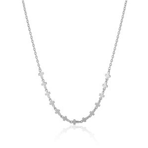 Dámský stříbrný náhrdelník s křížky STNAH169F